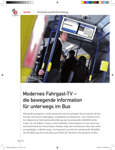 Modernes Fahrgast-TV – die bewegende Information für