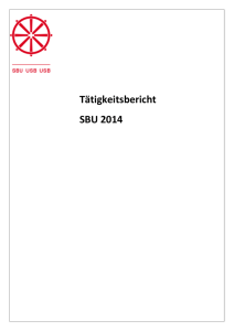 Tätigkeitsbericht SBU 2014 - Schweizerische Buddhistische Union