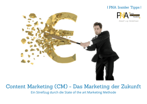 Content Marketing (CM) - Das Marketing der