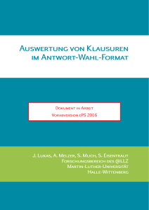 Handbuch zur Auswertung von Klausuren im Antwort-Wahl