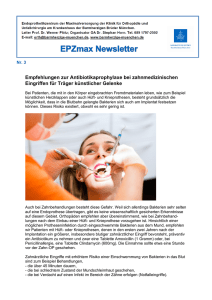 Zahnbehandlung für Endoprothesenträger