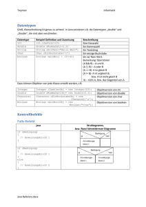 Datentypen Kontrollbefehle