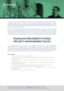 teamlead implementations/ project management