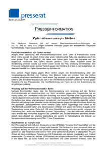 Pressemitteilung - Deutscher Presserat