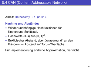 5.4 CAN (Content Addressable Network)