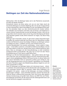 Inge Kreutz Bettingen zur Zeit des Nationalsozialismus