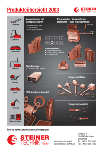 Produkteübersicht 2003