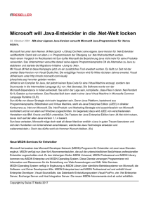 Microsoft will Java-Entwickler in die .Net-Welt locken