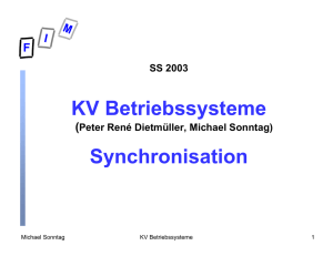 KV Betriebssysteme Synchronisation