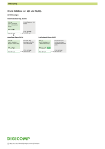 Oracle Database 12c: SQL und PL/SQL