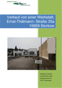 Storkow Werkstatt - Norbert Schmidt Hausverwaltung GmbH
