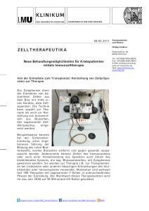 zelltherapeutika - Klinikum der Universität München