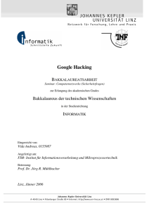 Google Hacking - DI Andreas Vida