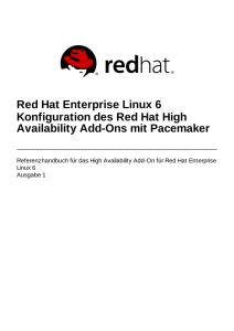 Red Hat Enterprise Linux 6 Konfiguration des Red Hat High