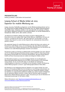 Leipzig School of Media bildet Experten für mobile Werbung aus