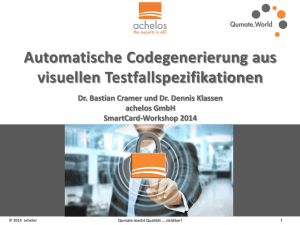 Automatische Codegenerierung aus visuellen Testfallspezifikationen