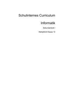 Schulinternes Curriculum Informatik