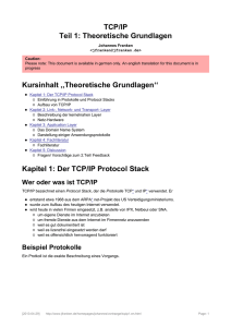 TCP/IP, Part 1