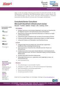 Consultant/Senior Consultant Microsoft SharePoint
