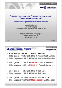 Programmierung und Programmiersprachen Sommersemester 2006