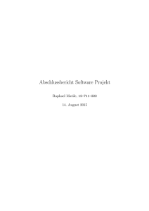 Abschlussbericht Software Projekt