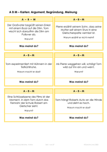 A B M – Karten: Argument, Begründung, Meinung