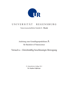 Versuch a - Uni Regensburg/Physik