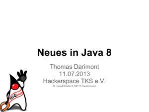 Neues in Java 8