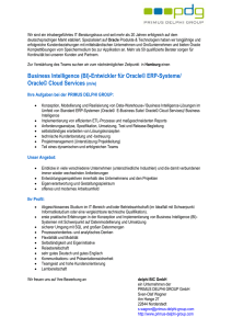 (BI)-Entwickler für Oracle© ERP-Systeme/ Oracle© Cloud Services