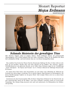 Interview mit Mojca Erdmann - Stiftung Mozarteum Salzburg
