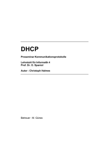 DHCP - Informatik 4 - RWTH