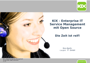 KIX - Enterprise IT Service Management mit Open