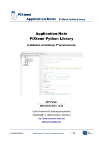 APP-PX-401: PiXtend Python Library