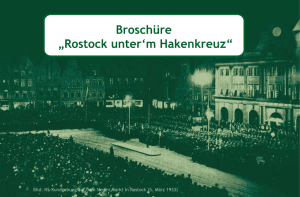 Broschüre "Rostock unter`m Hakenkreuz"