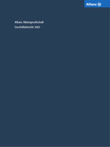 Allianz Aktiengesellschaft Geschäftsbericht 2003