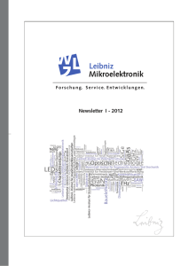 Newsletter 1/2012 - Leibniz Gemeinschaft
