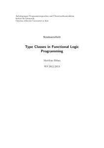 Type Classes in Functional Logic Programming