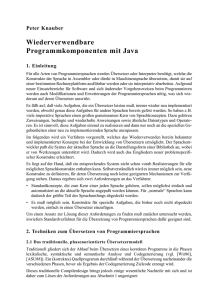 Peter Knauber Wiederverwendbare Programmkomponenten mit Java