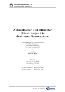 Authentischer und effizienter Datentransport in drahtlosen