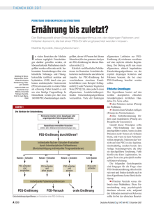 Ernährung bis zuletzt? Deutsches Ärzteblatt 2007