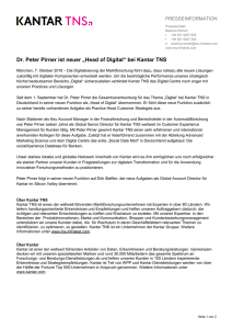 Dr. Peter Pirner ist neuer „Head of Digital“ bei Kantar