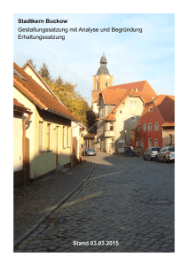 Stadtkern Buckow Gestaltungssatzung mit