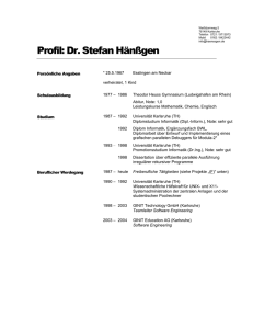 Profil: Dr. Stefan Hänßgen - Willkommen bei sth