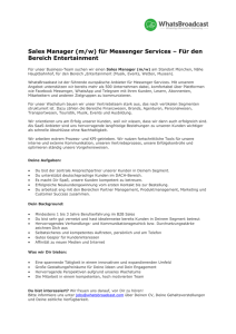 Sales Manager (m/w) für Messenger Services – Für den Bereich