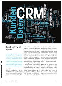 (CRM) System im Webstandards Magazin veröffentlicht
