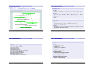 RDFS: RDF Vocabulary Description Language