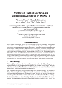 Verteiltes Packet-Sniffing als Sicherheitswerkzeug