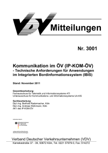 VDV-Mitteilungen Nr. 3001, 11/2011