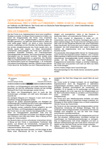 Wesentliche Anlegerinformationen - Systematic Funds