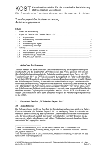 Transferprojekt Gebäudeversicherung - kost-ceco